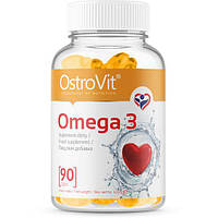 Омега-3 OstroVit ОРИГИНАЛ! 90 капсул Omega-3 ОстроВіт риб'ячий жир fish oil 180EPA/120DHA 90 капсул