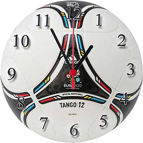 Настінні годинники зі скла "М'яч Tango 12" кварцові