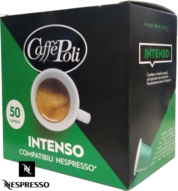 Кава в капсулах Caffe Poli Intenso 50 шт Nespresso 60% Арабіки Італія Неспресо