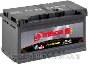 6СТ-100-А3 Акумулятор a mega BATTERIES Premium + праворуч, фото 1