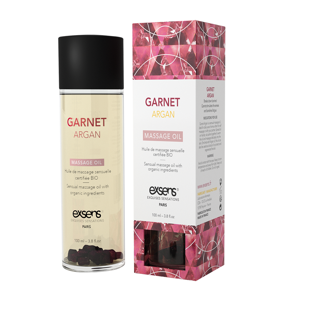 Масажна олія EXSENS Garnet Argan (побуджує бажання та знімає втому), 100 мл 