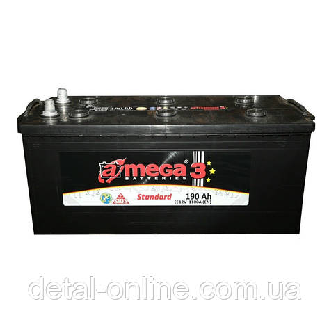 6СТ-190-А3 Акумулятор a mega BATTERIES STANDARD + ліворуч, фото 1