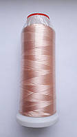 Нитки для машинної вишивки 100% віскоза (100% rayon) 3000 метрів, №108, персиковий світлий