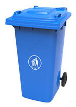 Бак для сміття пластиковий, синій, 120л