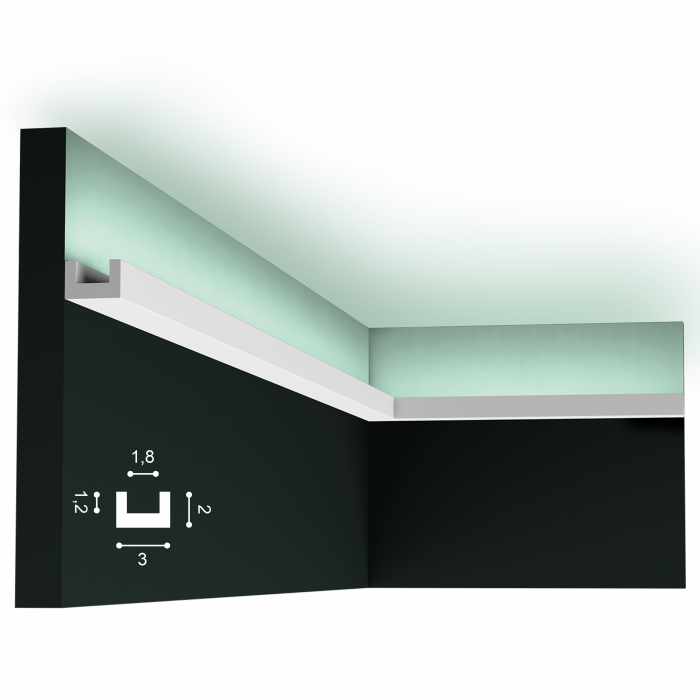 Стельовий плінтус Orac CX190 (2х3)см, довжина 2м