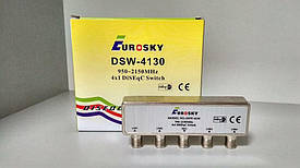 Комутатор Eurosky DSW-4130 Diseqc 2.0 4x1(у корпусі)