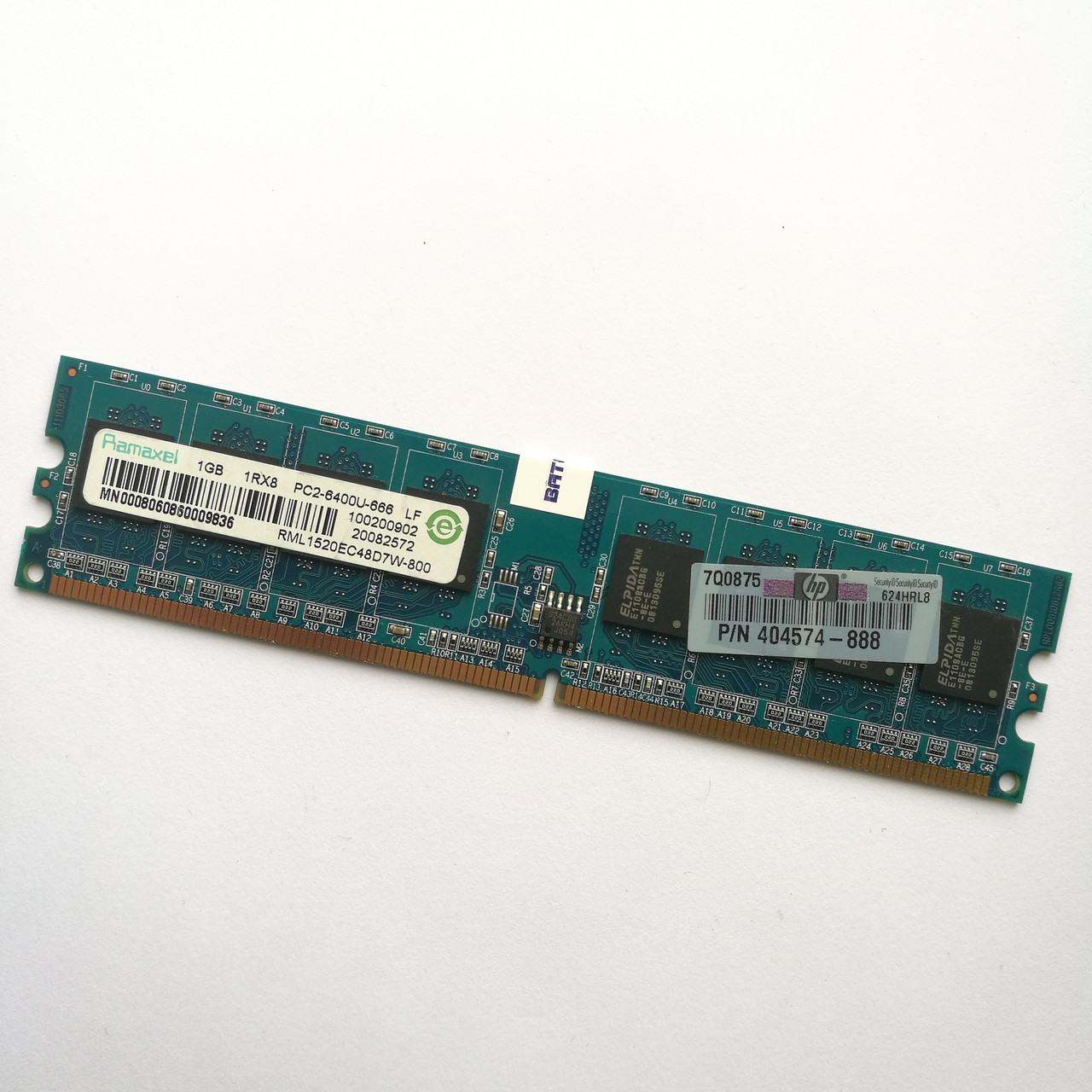 Оперативная память Ramaxel DDR2 1Gb 800MHz PC2 6400U CL6 (RML1520EC48D7W-800) Б/У