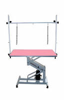 Стіл на гідравлічному підіймачі Blovi Venus, рожевий стіл 110x60см
