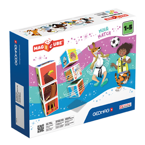 Geomag MAGICUBE Mix & Matсh 9 cubes | Магнітні кубики Мікс 9 кубів, фото 1