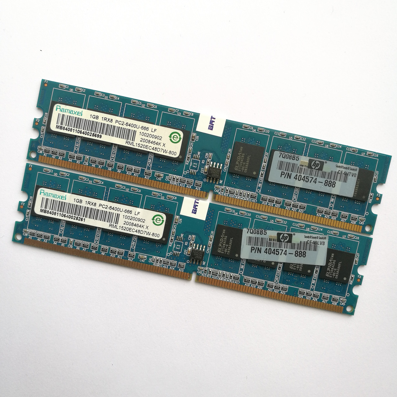 Комплект оперативной памяти Ramaxel DDR2 2Gb (1Gb+1Gb) 800MHz PC2 6400U CL6 (RML1520EC48D7W-800) Б/У