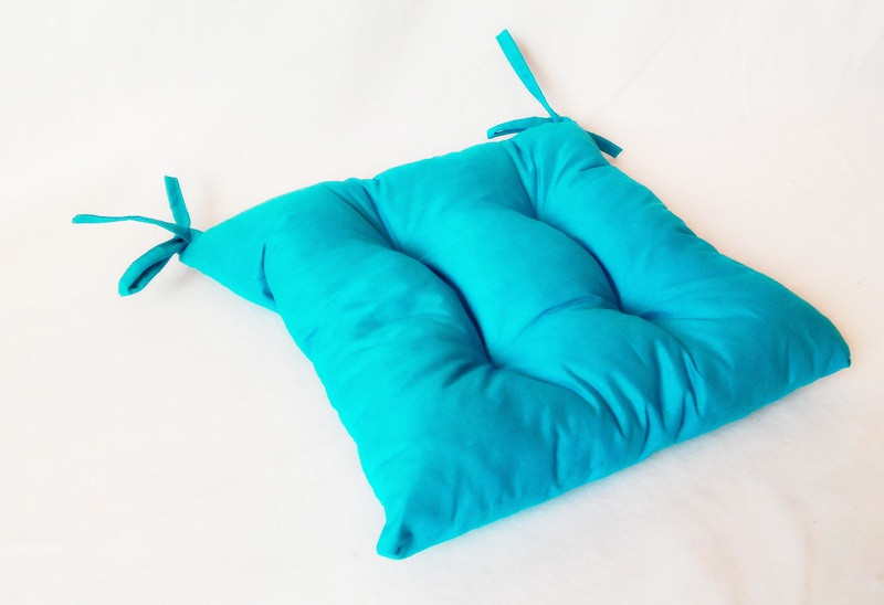 Подушка на стілець блакитна 40*40 см, фото 1