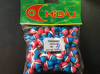 Поплавок зимовий Mildas #4 синій (100шт)