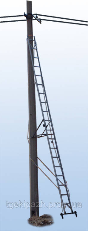 Драбина (7м) приставна похильна склопластикова ізолююча ЛПТС-7Р-04, фото 1