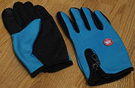 Перчатки весенние WindStopper М синие спортивные рукавицы вело рукавички велоперчатки осенние винстоппер эмка