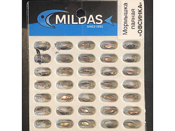Мормишка Mildas паяння "Овсинка" (50шт.)