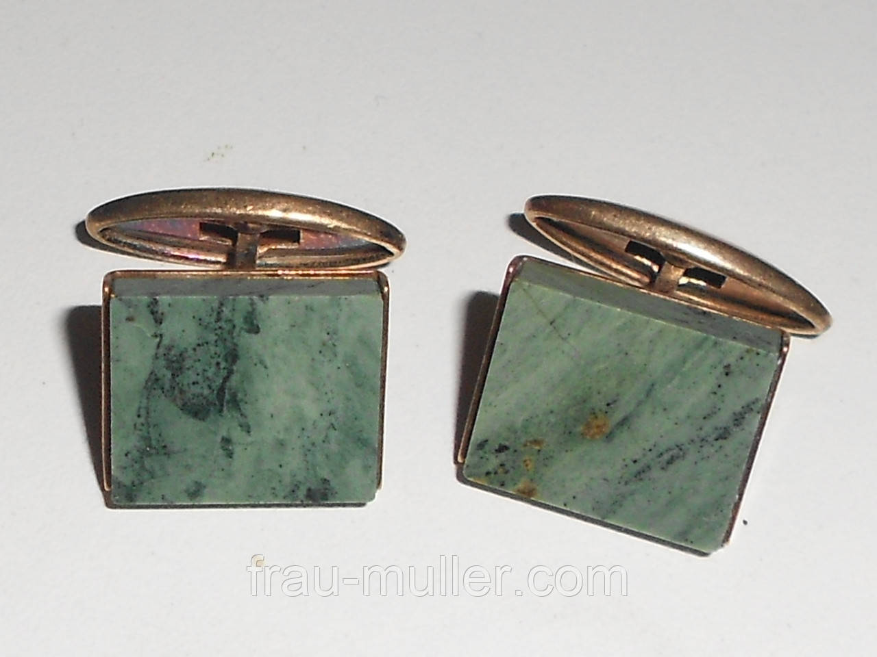 Чоловічі запонки яшма в сріблі ХХ ст, фото 1