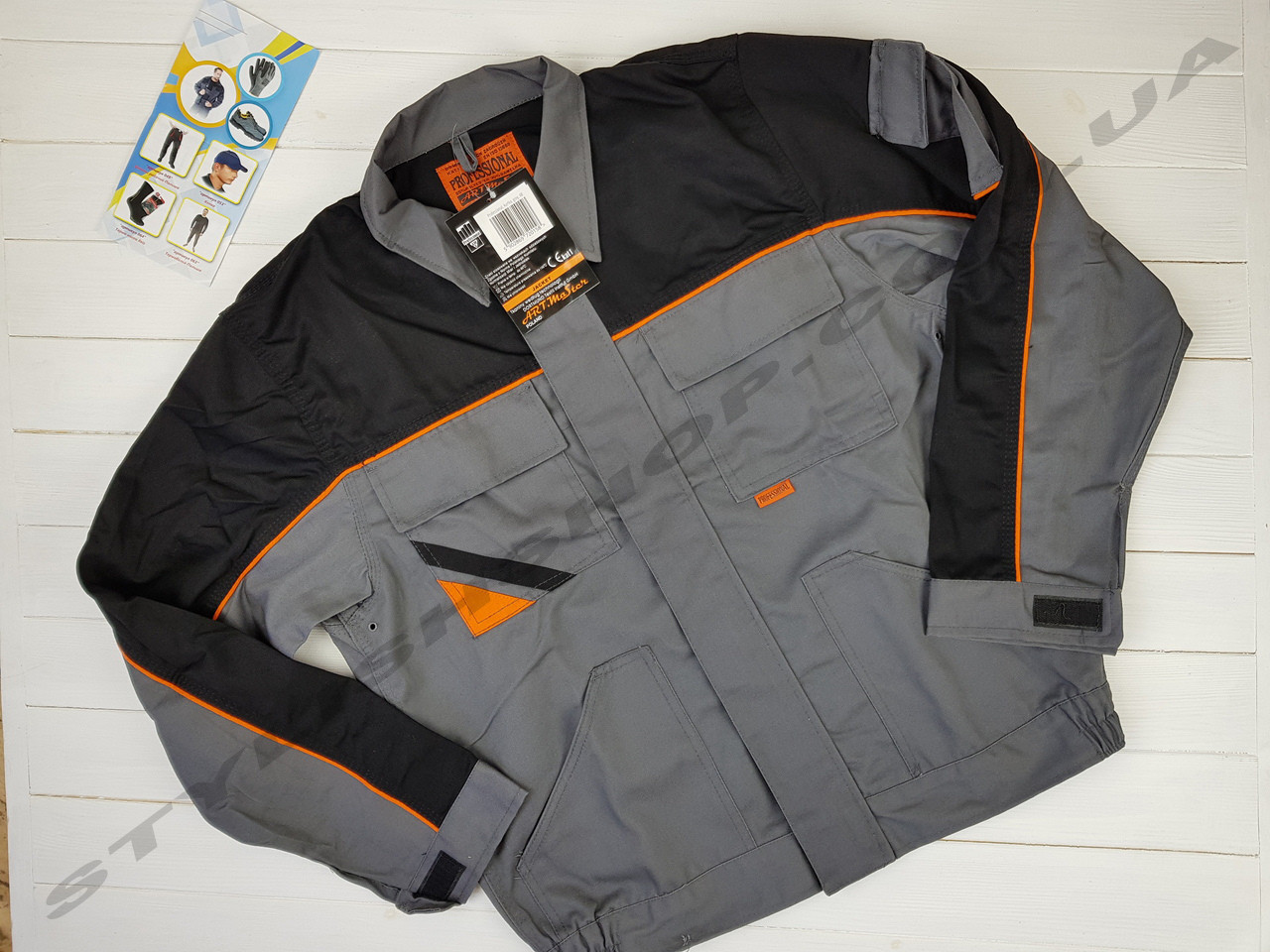 Спецодежда комплект куртка и полукомбинезон, защитная униформа, мужской рабочий костюм для работников польша - фото 4 - id-p643573271
