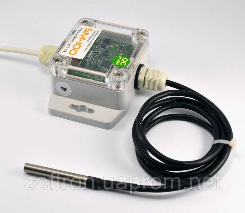 Датчик температури з виносним сенсором SM-100.W, фото 1