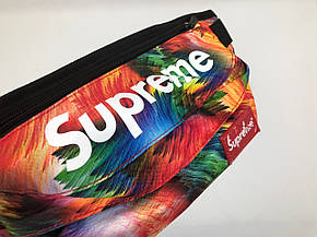 Сумка на пояс Бананка Барыжка Supreme Супрім Фарби Помаранчева з узорм, фото 4