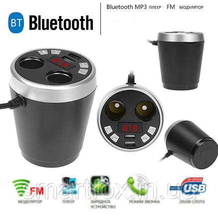 FM-модулятор X7+ АЗУ з Bluetooth, фото 2