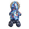 Комбінезон зимовий, костюм "Сакура Blue" для собаки. Одяг для собак, фото 6