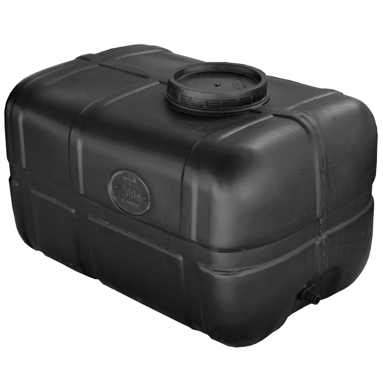 Бочка 200 л нехарчова прямокутна чорна, фото 1