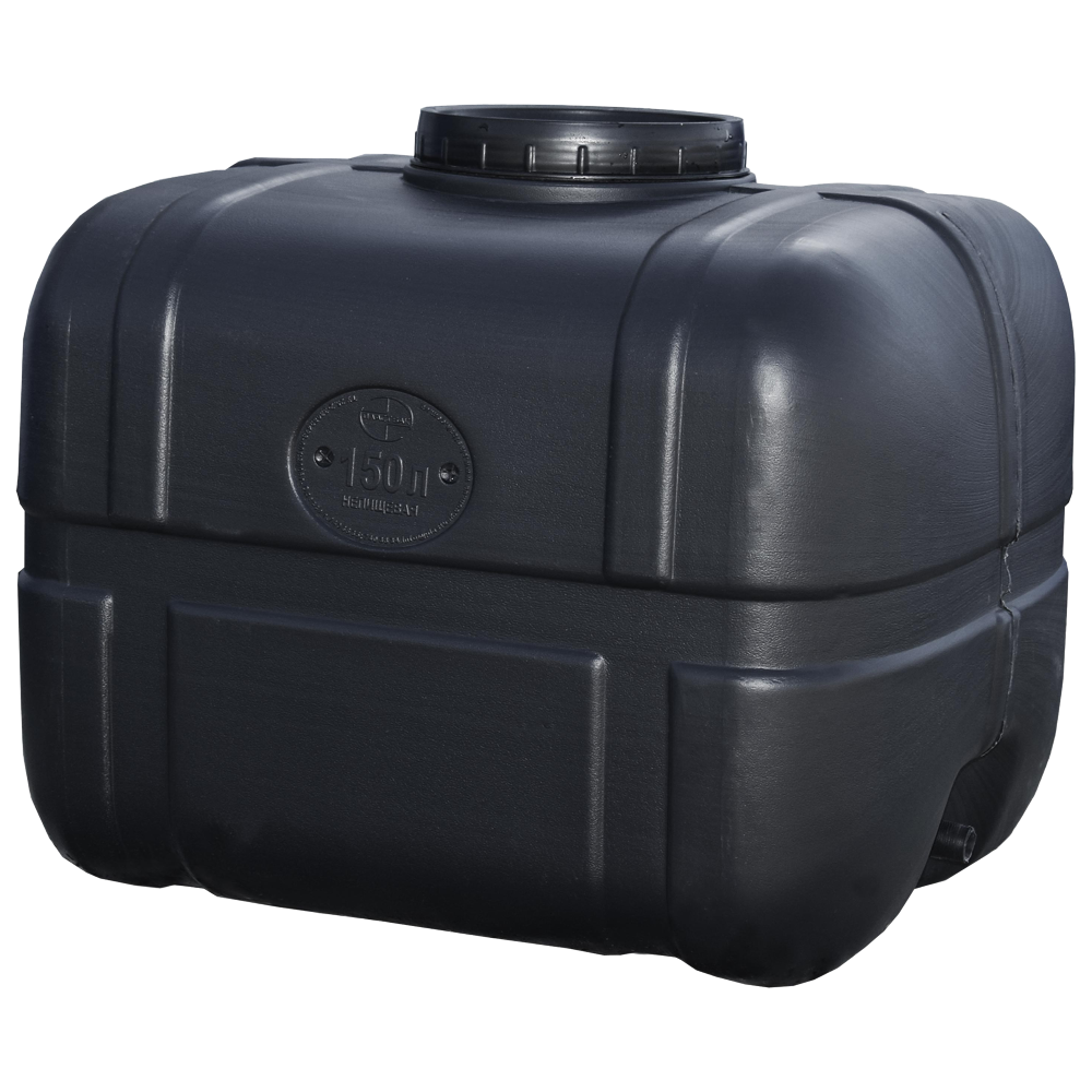 Бочка 150 л прямокутна нехарчова чорна, фото 1