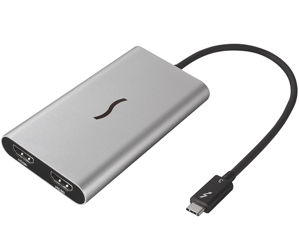 Перехідник Thunderbolt 3 на два HDMI 2.0 (TB3-DHDMI)