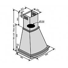 Витяжка VENTOLUX VICENZA 90 CREMA (750) PB IT, фото 3