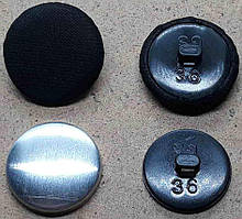 Ґудзик для обтягування тканиною 22 мм No 36 Чорний