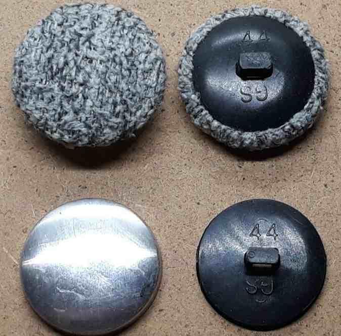 Ґудзик для обтягування тканиною 26 мм No 44 Чорний