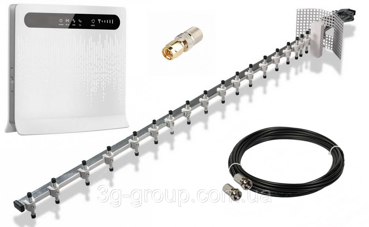 Стаціонарний 3G/4G комплект Huawei B593s-12, Антена "Стріла" 1700-2700 МГц