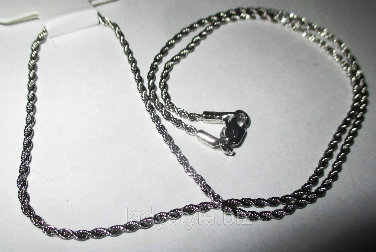 Цепочка  серебристая "Косичка" от студии LadyStyle.Biz, фото 1