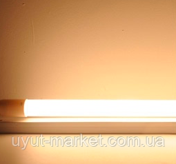 Світлодіодна лампа Т8 120 см 18 Вт теплий білий, одностороннє під'єднання, фото 1