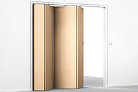 Комплект фурнитуры Fold 50-K для 3-х складных дверей весом дверного полотна до 50 кг с ходовой шиной 2 м