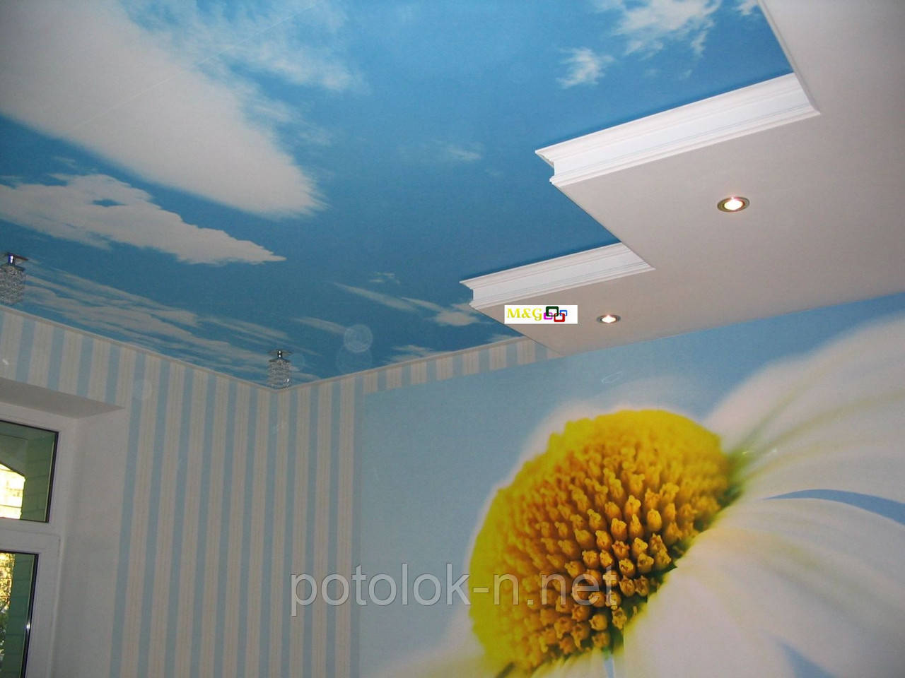 Двухуровневый натяжной потолок - фото 5 - id-p9460841