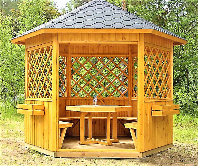 Альтанка шестигранна з дерева 3 м. діагональ від виробника Wood Gazebo 011