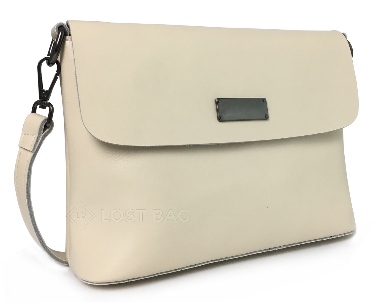 Шкіряна жіноча сумка 2034 Бежевий, фото 1