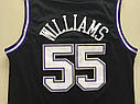 Вишивка чорна чоловіча майка Nike Williams №55 Sacramento Kings NBA (Вільямс), фото 3