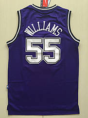 Вишивка фіолетова чоловіча майка Nike Williams №55 Sacramento Kings NBA (Вільямс)