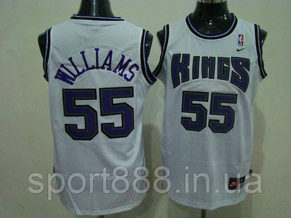 Біла чоловіча майка джерсі Nike Williams №55 Sacramento Kings NBA Вільямс