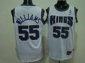 Біла чоловіча майка джерсі Nike Williams №55 Sacramento Kings NBA Вільямс