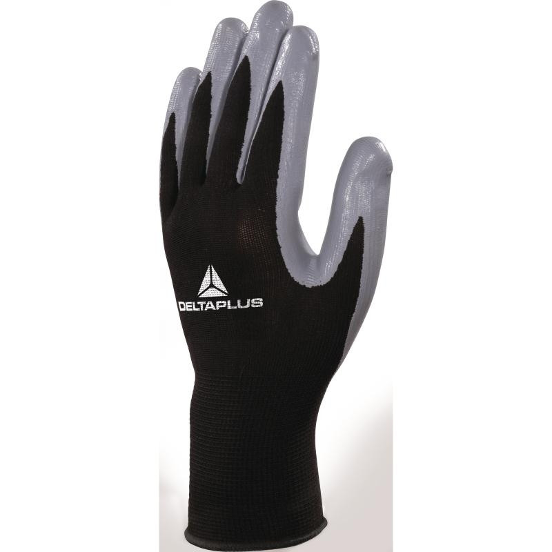 Рукавички трикотажні з нітриловим покриттям Delta Plus VE712GR, ОПЗ і МВ, фото 1
