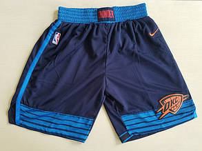 Вишивка темносиние шорти Nike Oklahoma Thunder NBA