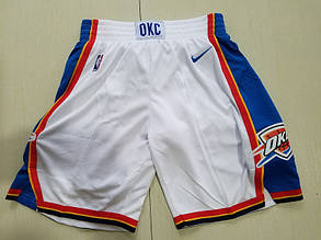 Вишивка білі шорти Nike Oklahoma Thunder NBA