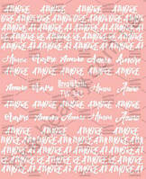 Слайдер-дизайн «Написи» TW - 343 Dream Nails (водні наклейки)