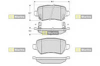 Тормозные колодки задние CHEVROLET, KIA, Opel Astra G, Опель Астра G (пр-во STARLINE BDS320)