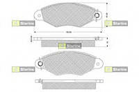 Тормозные колодки передние Renault Kangoo, Рено Кенго, Ниссан (пр-во STARLINE BDS181)