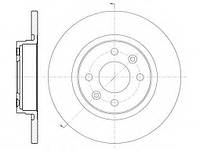 Тормозной диск передний Renault Logan, Дачия логан, Рено (пр-во REMSA 6809.00)