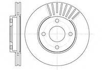 Тормозной диск передний Ford Focus, Форд Фокус, Мазда (пр-во ROADHOUSE 6575.10)